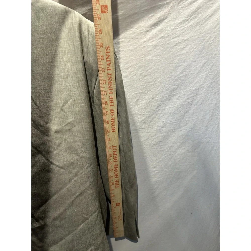 Nick Hilton Mens 44L Super 150s Wool Suit Jacket Blazer Light Olive Green Tan